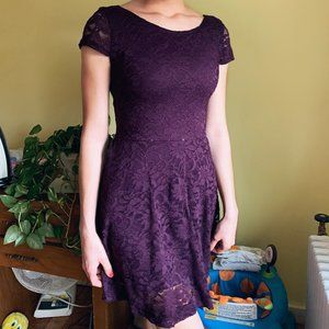 Purple Lacy Party Dress